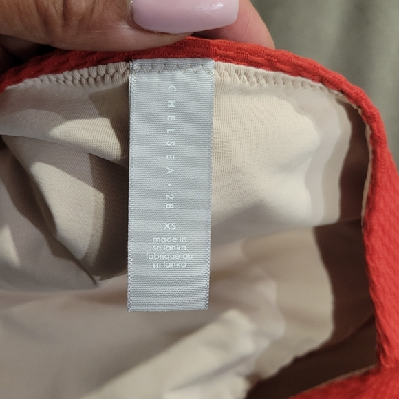 Chelsea Red Textured High Waist Bikini Bottoms SZ XS NWOT - Picture 5 of 5